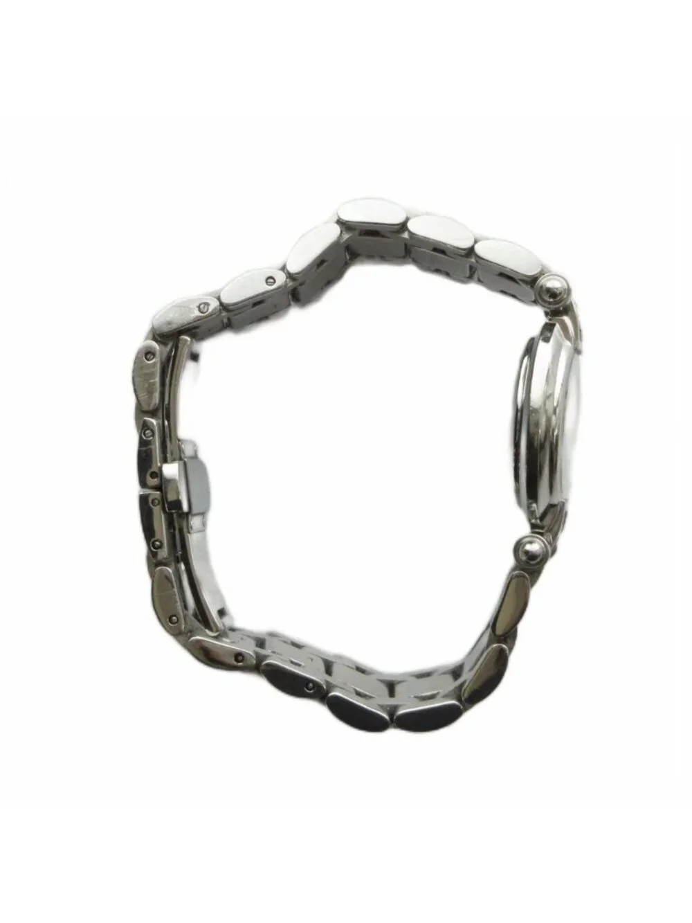 Fendi Watch Quartz Black Dial Logo Silver
